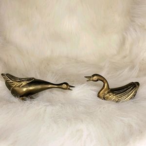 Brass-style ducks.Set of two
